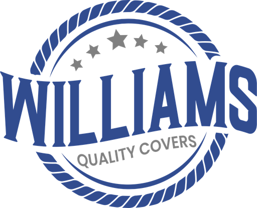Williams Quality Covers logo – American-made premium marine accessories and boat protection.