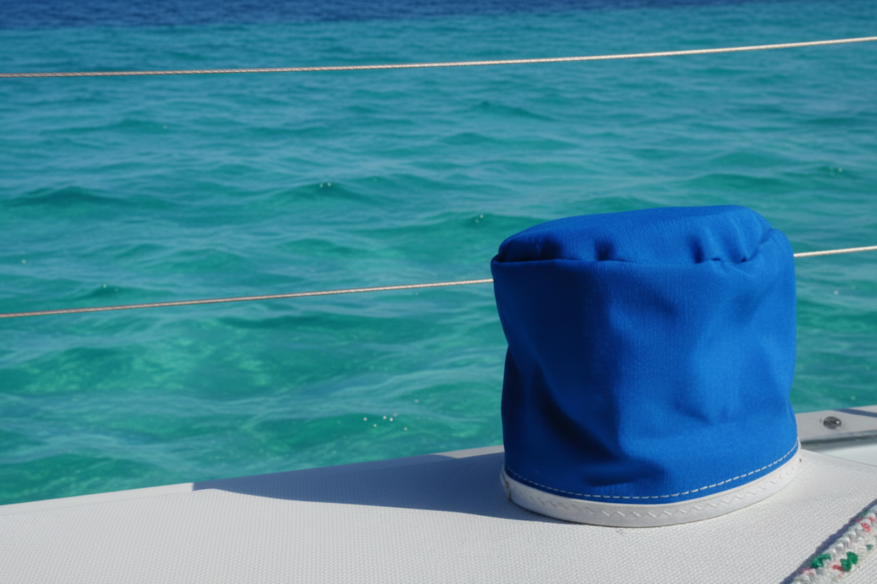 Premium Sunbrella Sailboat Winch Covers – UV Resistant with Lifetime PTFE Thread